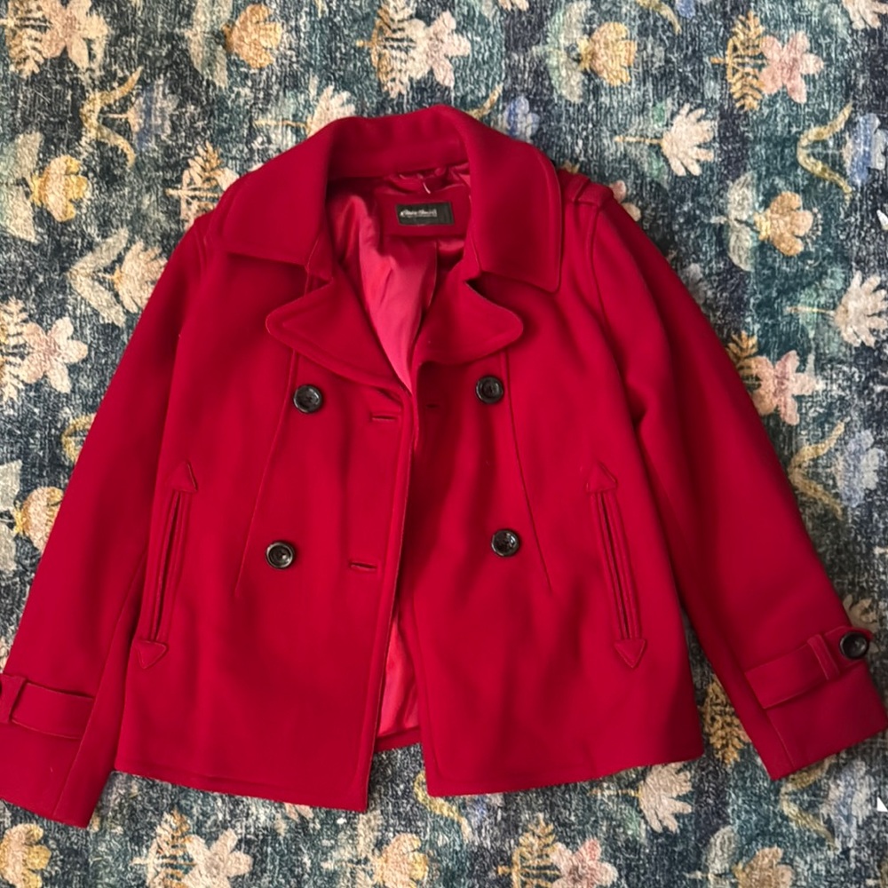 Eddie Bauer Vibrant Red Women's Pea Coat